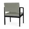 Lesro Lenox Steel Wide Guest Chair Metal Frame, Black, OH Eucalyptus Upholstery LS1201 - alternate 2